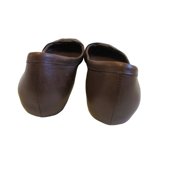 *M.P.S. Brown Squared Almond Toe Ballet Flats - Picture 6 of 9